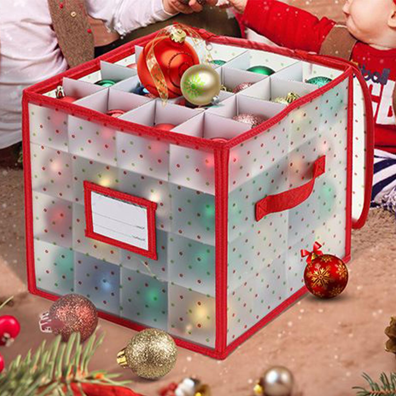 Générique Weihnachtsboxen | Faltbare Aufbewahrungsbox für Weihnachtskugeln | Aufbewahrungsbox | für Verpackung von Babioles, Schmuck, Süßigkeiten, Spielzeug und Zubehör