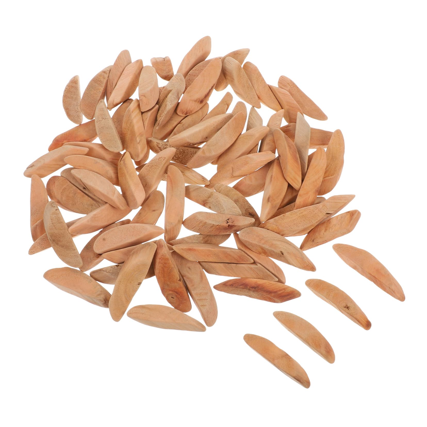 OHPHCALL Natural Driftwood Pieces for Fish Tank Decor 200g Bag of Small Wood Discs for DIY Aquarium Toys