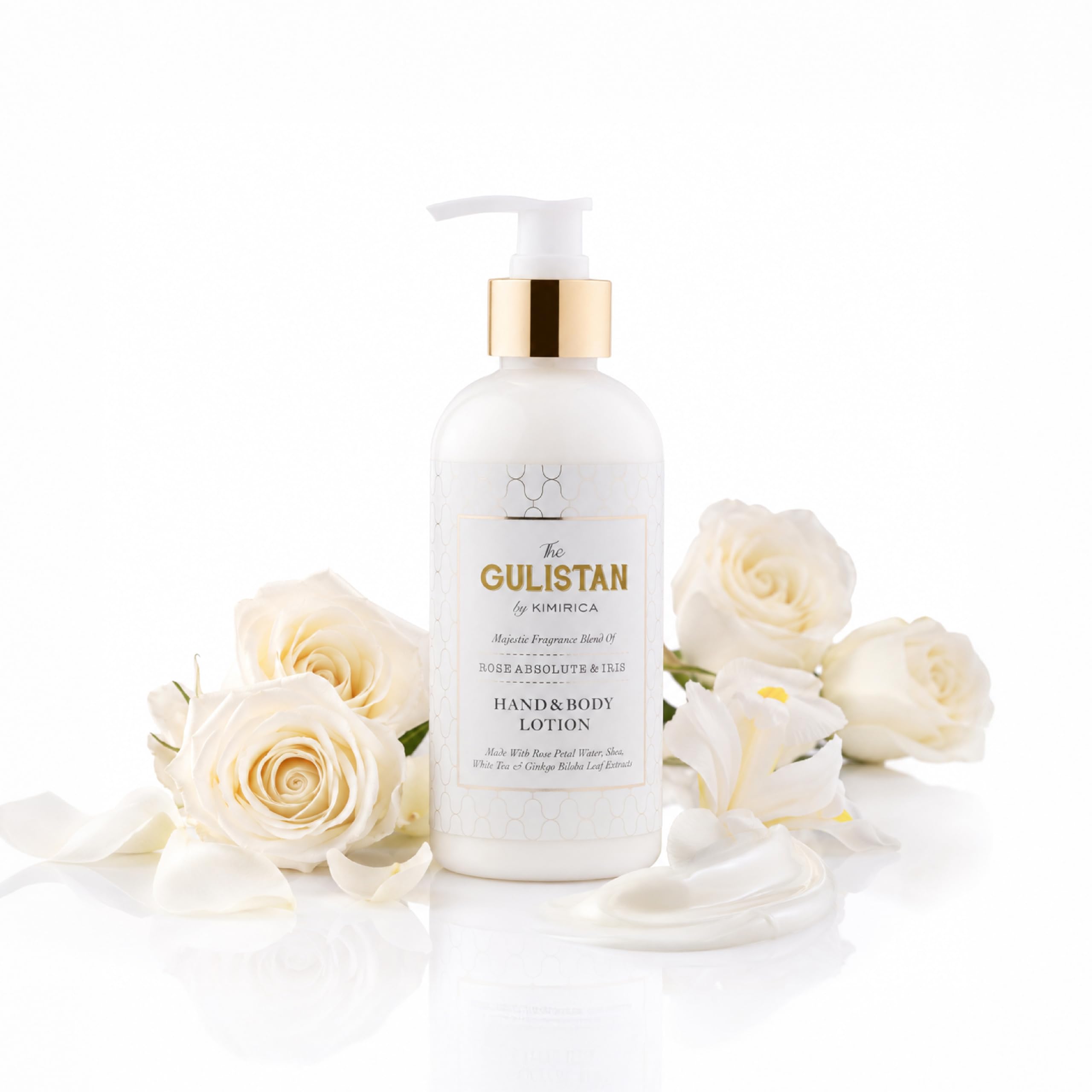 Kimirica The Gulistan Moisturizing Hand and Body Lotion | 100% Vegan and Paraben Free with Goodness of Rose Water for men & women | Shea, White Tea and Ginkgo Biloba | 100% Vegan 300ml-image-15