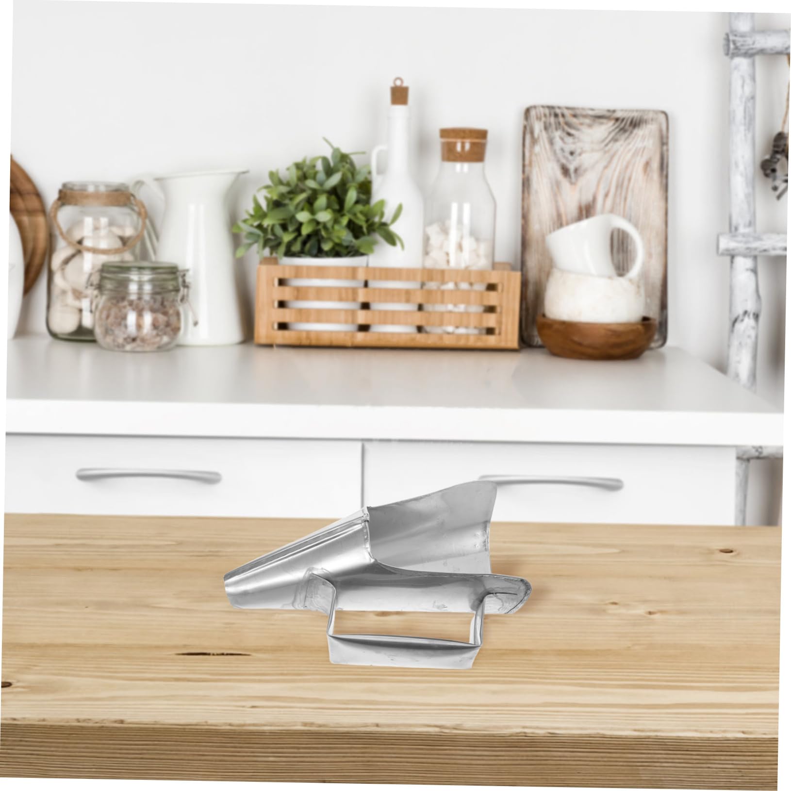 Gatuida Imbuto Alimentare in Metallo per Inscatolamento a Bocca Larga, Imbuto di Riempimento per Sacchetti di Snack con Manico Ergonomico Antiscivolo, Utensile Cucina per Artigli di Pollo