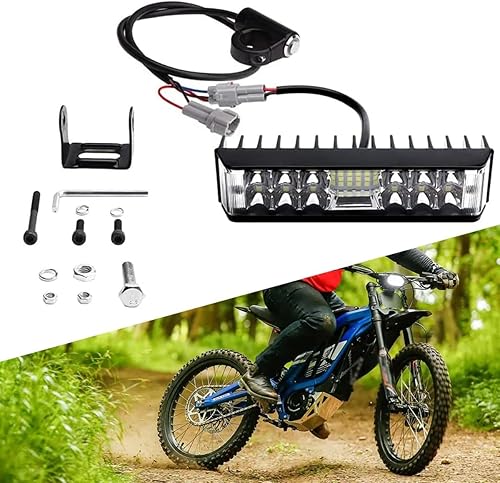 Miniatura 3 de BILLFARO Faro delantero de motocicleta mejorado con interruptor lámpara de cabeza brillante Plug and Play para Sur Ron Light Bee X S Segway X160