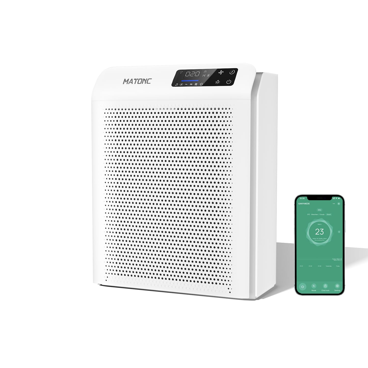 Photo 1 of **BLUETOOTH NOT WORKING***Air Purifier for Large Room Up to 3500 Ft², Smart HEPA Air Purifier with WiFi APP Control,PM 2.5 Display Air Quality Sensor, Sleep & Auto Mode, 4 Fan Speeds, for Pets Dust Pollen