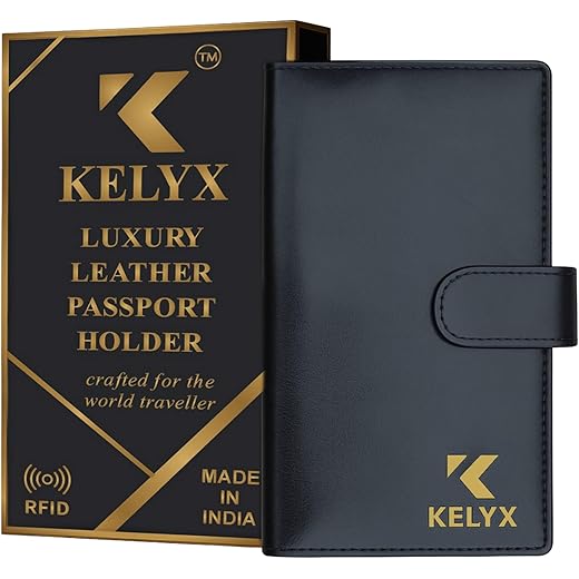 Leather Passport Holder RFID Travel Wallet