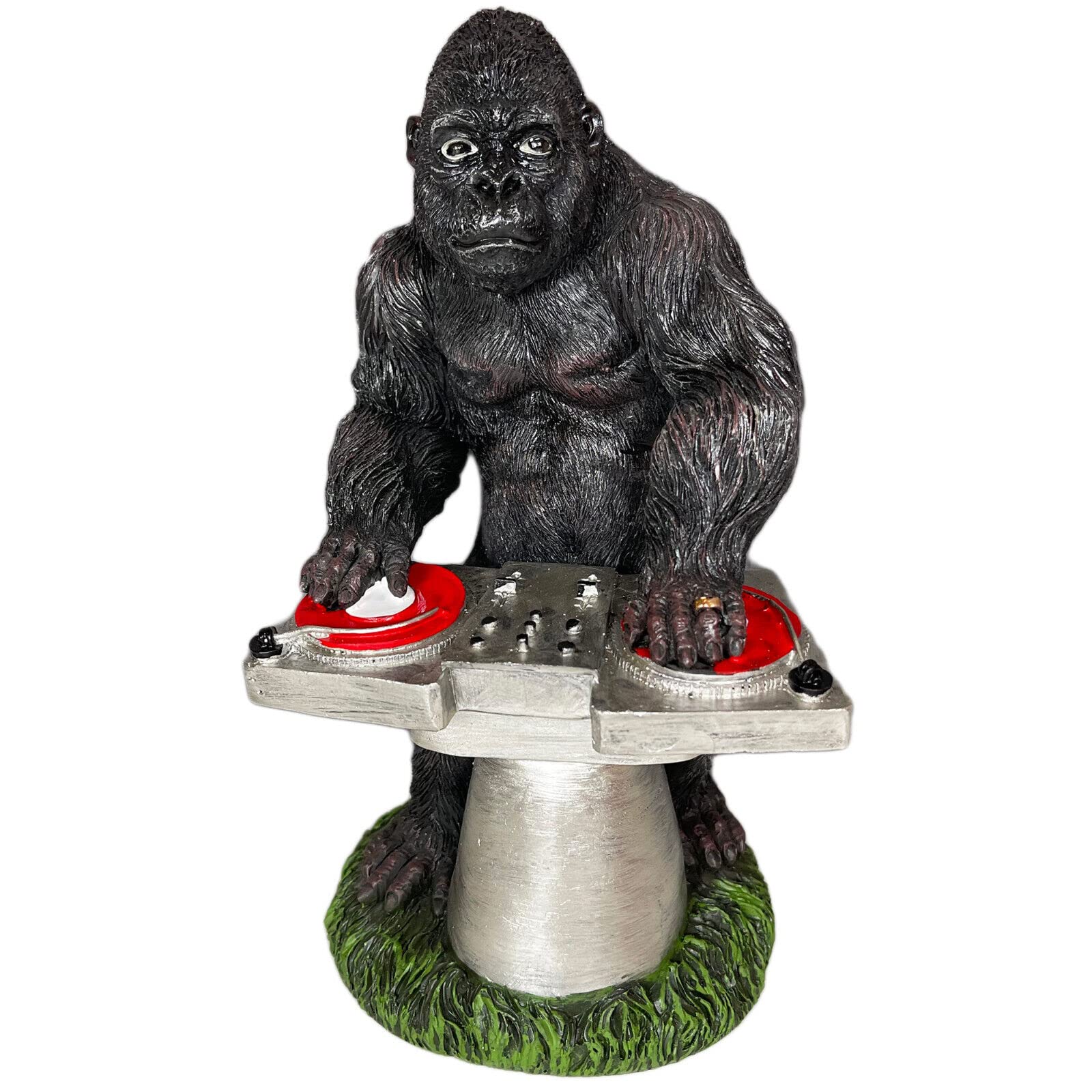 DJ Gorilla Ornament Black Resin Novelty Ape Figurine African Animal Decks Gift
