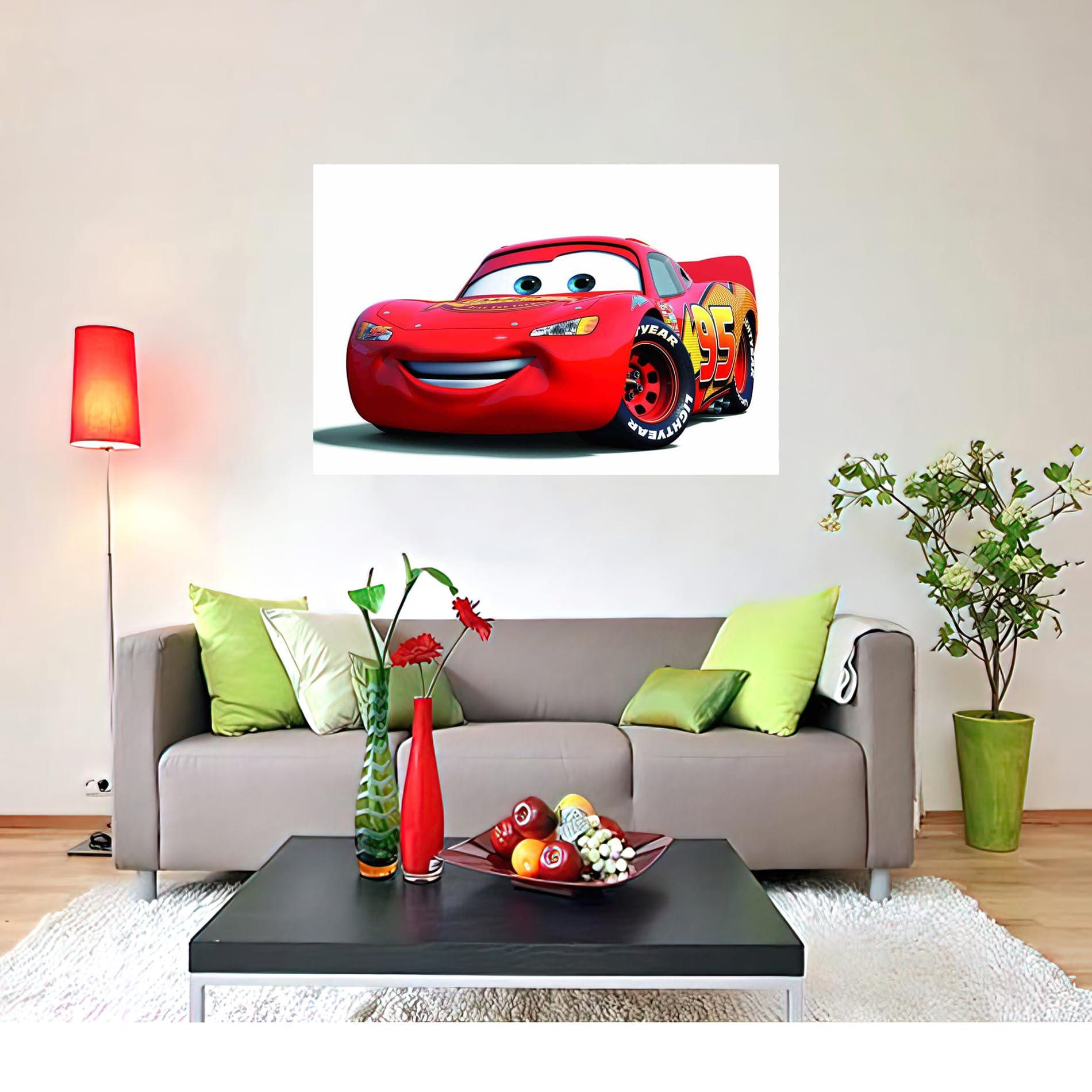 Cars Movie Poster - Waterproof Vinyl Sticker -2 Cars Movie Poster - Waterproof Vinyl Sticker -2