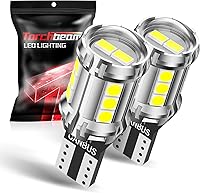 Torchbeam 921 LED Reverse Light Bulbs - 1000% Brighter 6000K White T15 906 912 916 Bulbs w/ Projector Lens, Pack of 2