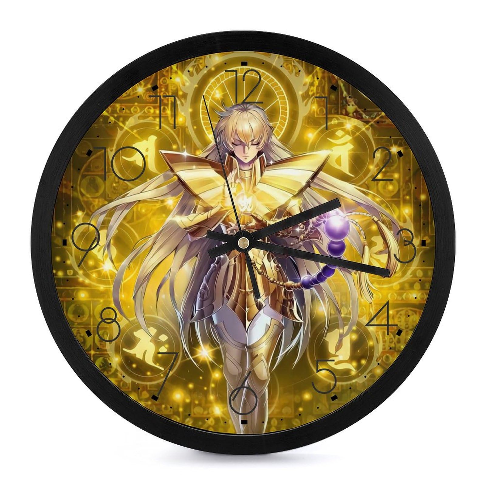 Amazon.co.jp: 掛け時計 乙女座のシャカ 聖闘士星矢 アニメ 壁掛け時計 