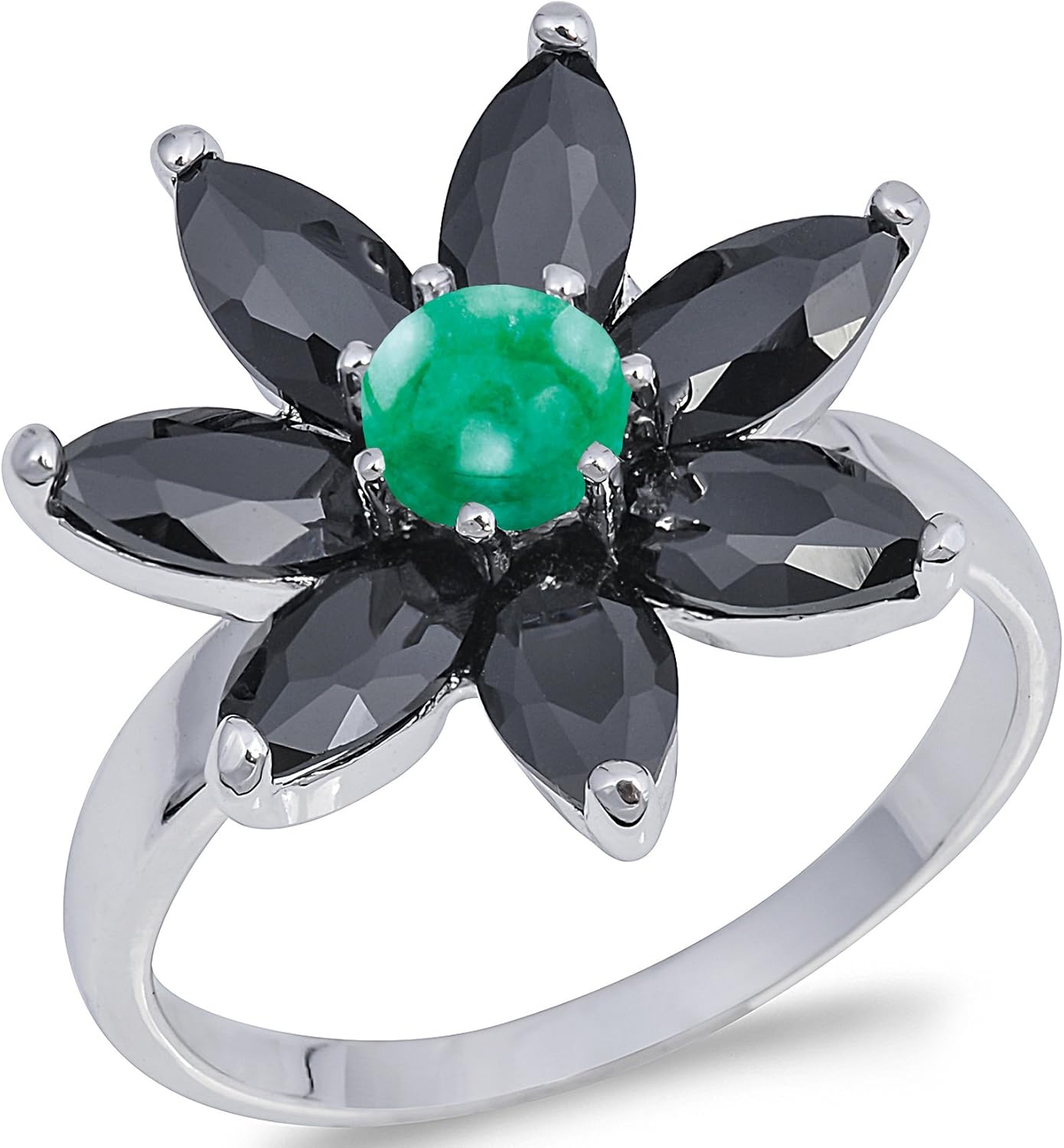 CHOOSE YOUR COLOR Sterling Silver Round Ring