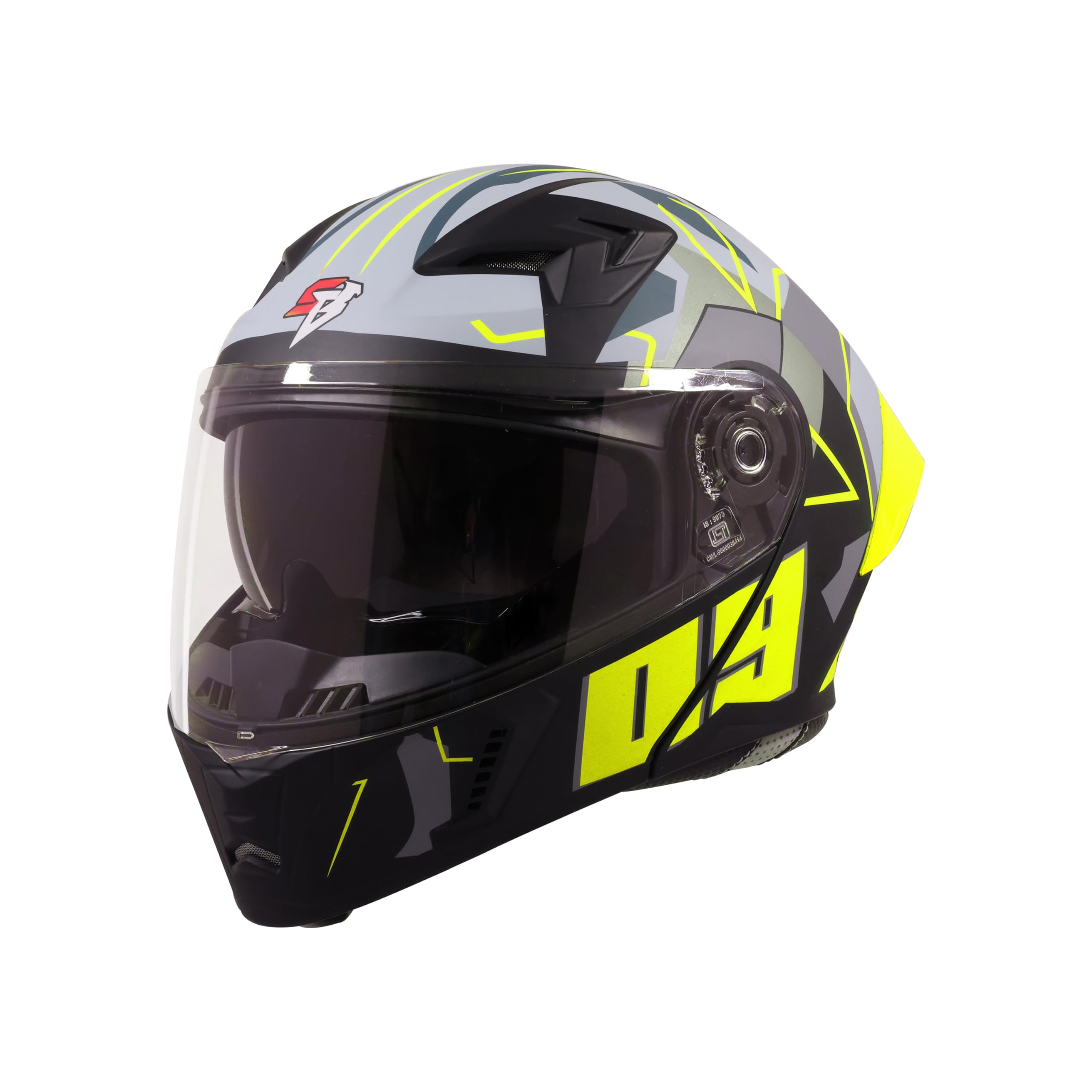 Steelbird SBA-20 09 ISI Certified Flip-Up Graphic Helmet for Men and Women with Inner Chrome Sun Shield-image-34