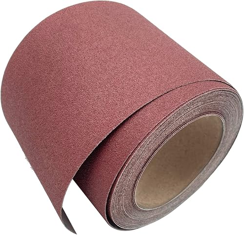 Miniatura 3 de Rollo de tela de esmeril de grano 120, 4.5 pulgadas de ancho y 32.8 pies de largo (equivale a 14 hoja de papel de lija 71 piezas) rollos de papel de