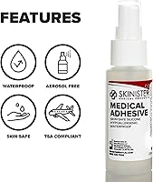 Vista 4 de Paquete combinado de adhesivo médico (4 onzas) y removedor (4 onzas) ostomía, forma de pecho, pegamento de silicona impermeable para vendajes