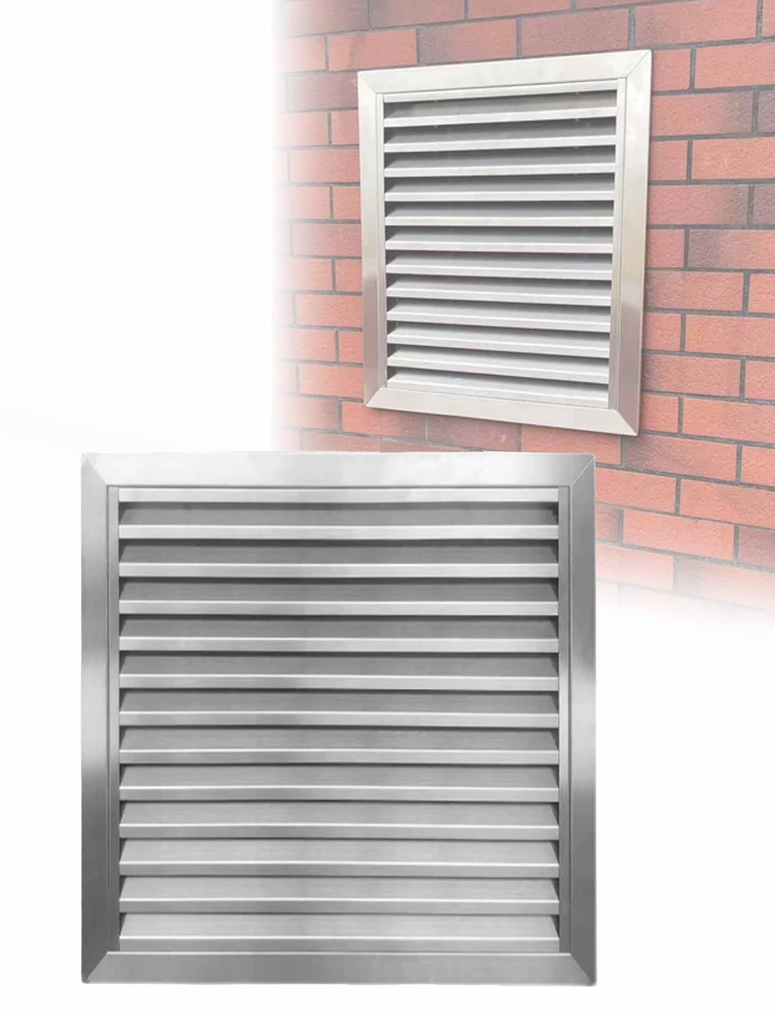 Generico Griglia di Ventilazione Moderna in Acciaio Inox, Decorativa per bocchette di aerazione a soffitto e a Parete, Elegante Accessorio per impianti di climatizzazione, Resistente e Facile da inst