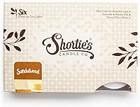 Vista 2 de Velas de té Pure Sandalwood de alta calidad, altamente perfumadas con aceites esenciales, 6 velas de té blancas, hermosa luz de velas, fabricadas