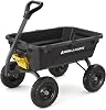 Gorilla Carts 7GCG-NF 7 Cu. Ft. Heavy-Duty Poly Garden Dump Cart with No-Flat Tires, Black & Radius Garden 22011 Root Slayer Shovel, Red
