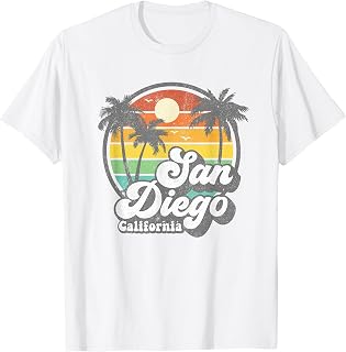 Vintage San Diego Beach California Surfing Retro Surf Gift T-Shirt