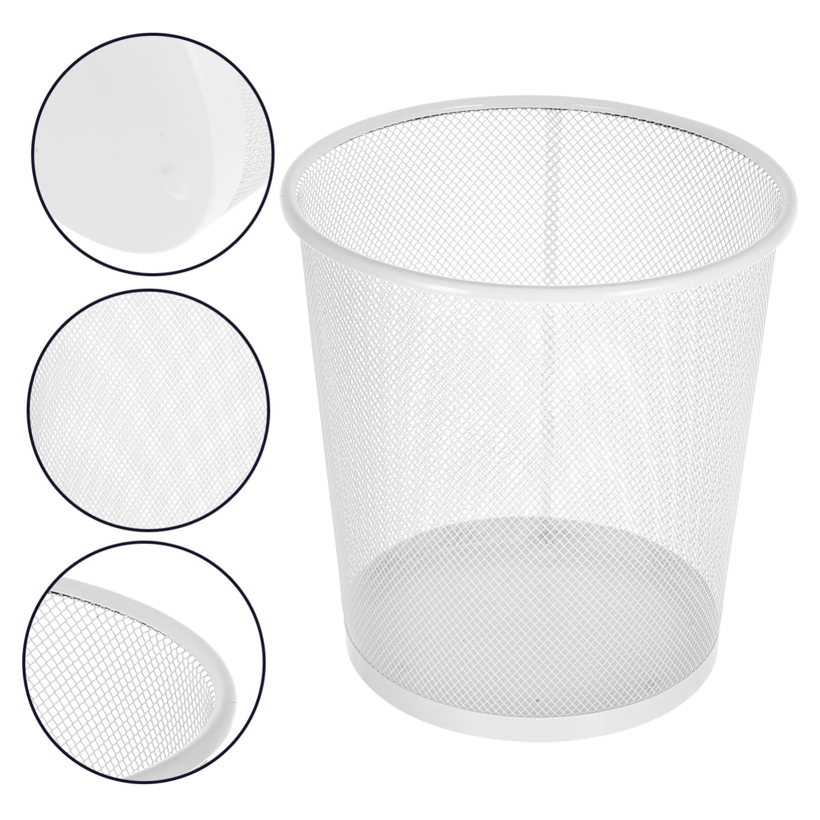 DOITOOL Cestino Per La Spazzatura Da Scrivania in Ferro a Maglia Fine 12l, Contenitore Per Rifiuti Casa e Ufficio Ampia Apertura, Cestino Creativo Metallico Versatile Per Cucina e Soggiorno