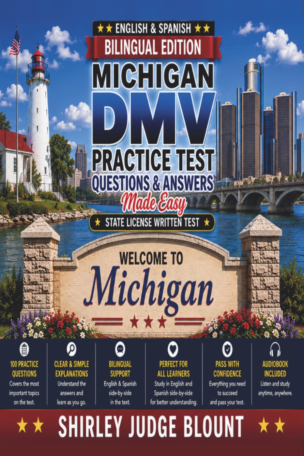 Michigan DMV English Test Made Easy™: Driver’s License Written Test Study Guide with Practice Questions | English & Spanish Edition