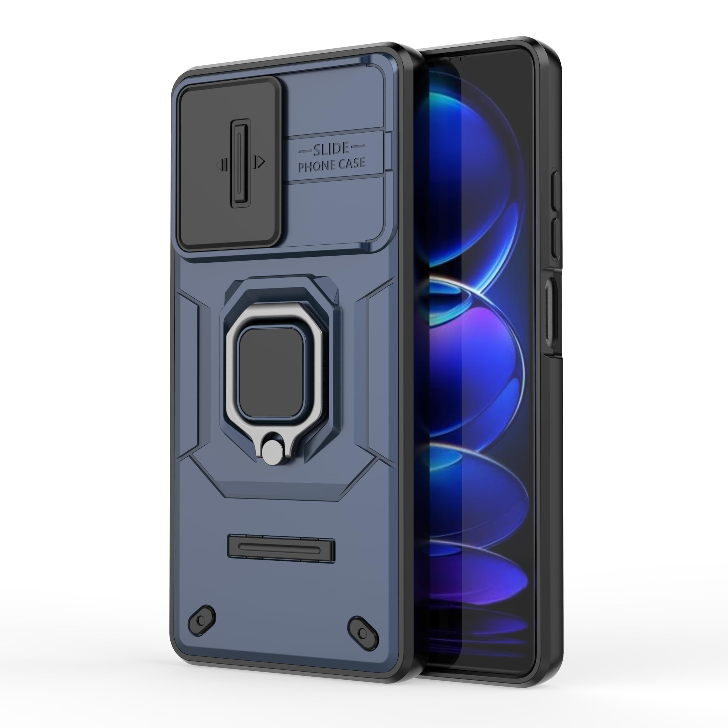 Glaslux Mi Redmi Note 12 Pro Plus 5G CamShield Pro Case with Slide Camera Protection and 360° Protection Ring Stand Mobile Phone Back Case Cover for Mi Redmi Note 12 Pro Plus 5G (Blue) (B0D8YHK6TT) Amazon Price History, Amazon Price Tracker