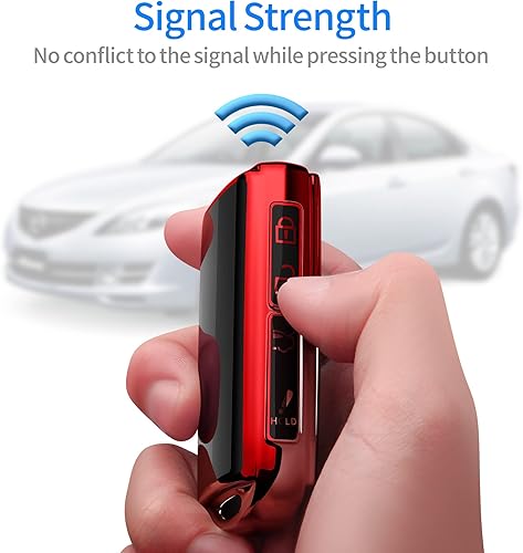 Miniatura 5 de Tukellen Funda para llavero Mazda de protección completa de 360 grados, compatible con Mazda 3 2019-2024, Mazda 3 Hatchback, Mazda CX-5, CX-30, CX-9