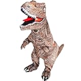 Dinosaur Costume Adult Inflatable Raptor Onesies Blow Up T-rex Dino Full Body Funny Halloween Costume for Men Women Teens