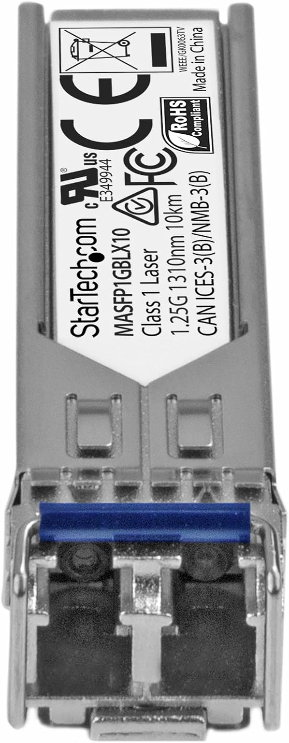 StarTech.com Cisco Meraki Compatible SFP Module - 1000BASE-LX - 1GbE Single Mode Fiber SMF Optic Transceiver - 1GE Gigabit Ethernet LC 10km - 1310nm Cisco Meraki MS225, MX400, MS250 (MASFP1GBLX10)