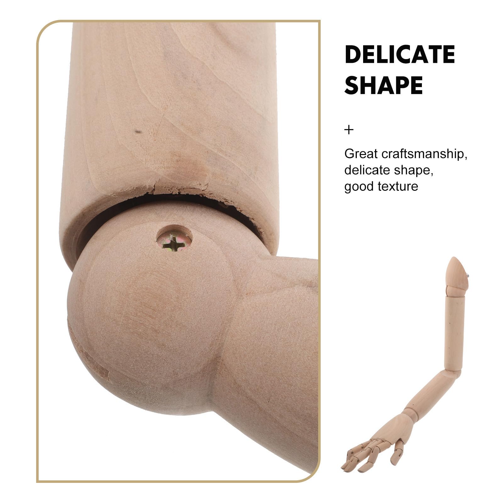 Realistischer Holzarm mit Flexiblen Gelenken aus Robustem Holz und Metall Bewegliches Handmodell für Bekleidungsdisplay und Zeichenpraxis