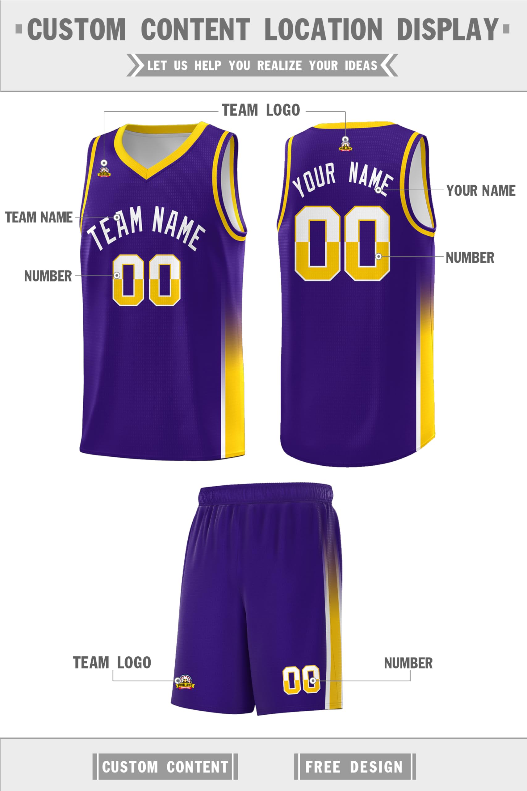 Personalized Your Own Team Basketball Jersey and Shorts Custom Sports Uniform with Name Number Logo for Men Youth
