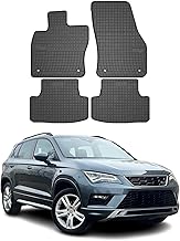 OMAC Rubber Floor Mats for Seat Ateca 2016-2025 Car Mats Rubber Black 4-Piece Set