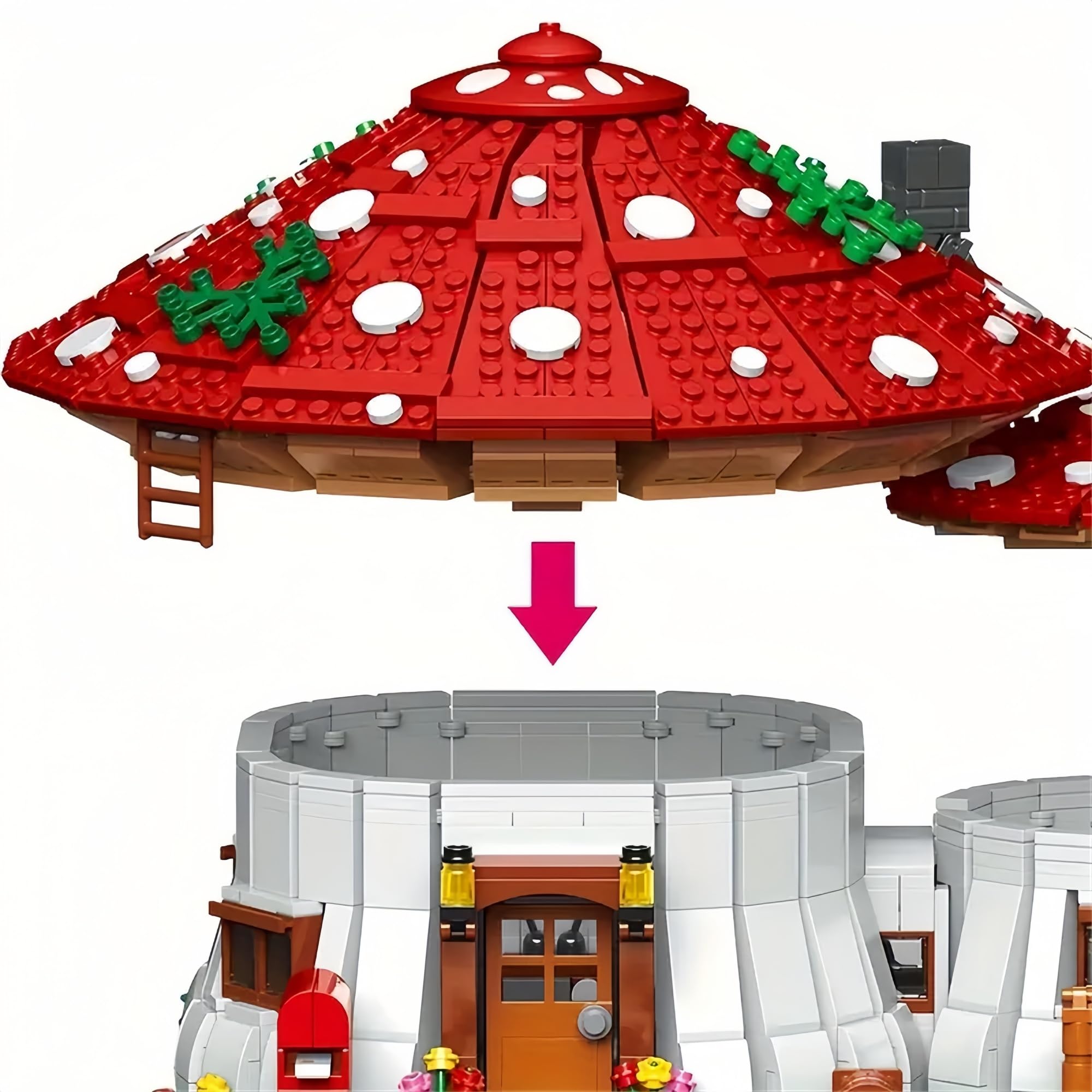 Mini bloques de construcción de casa de hadas con cuento de hadas Fantasy Comes Alive - Nutrir la imaginación, la calma y el compromiso