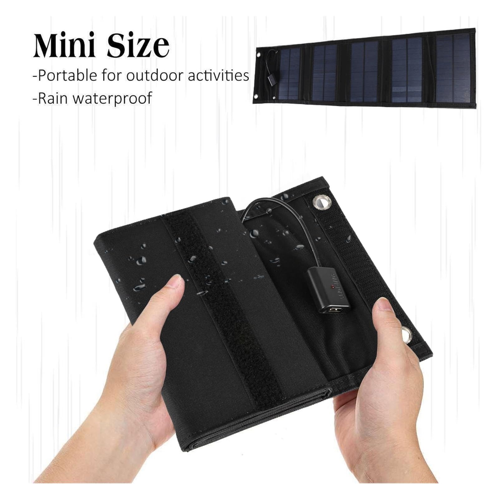 30 W/20 W składany Panel słoneczny USB Przenośne składane ogniwo słoneczne Wodoodporna ładowarka do paneli słonecznych Mobilna baterii łAtwa Instalacja(20W)