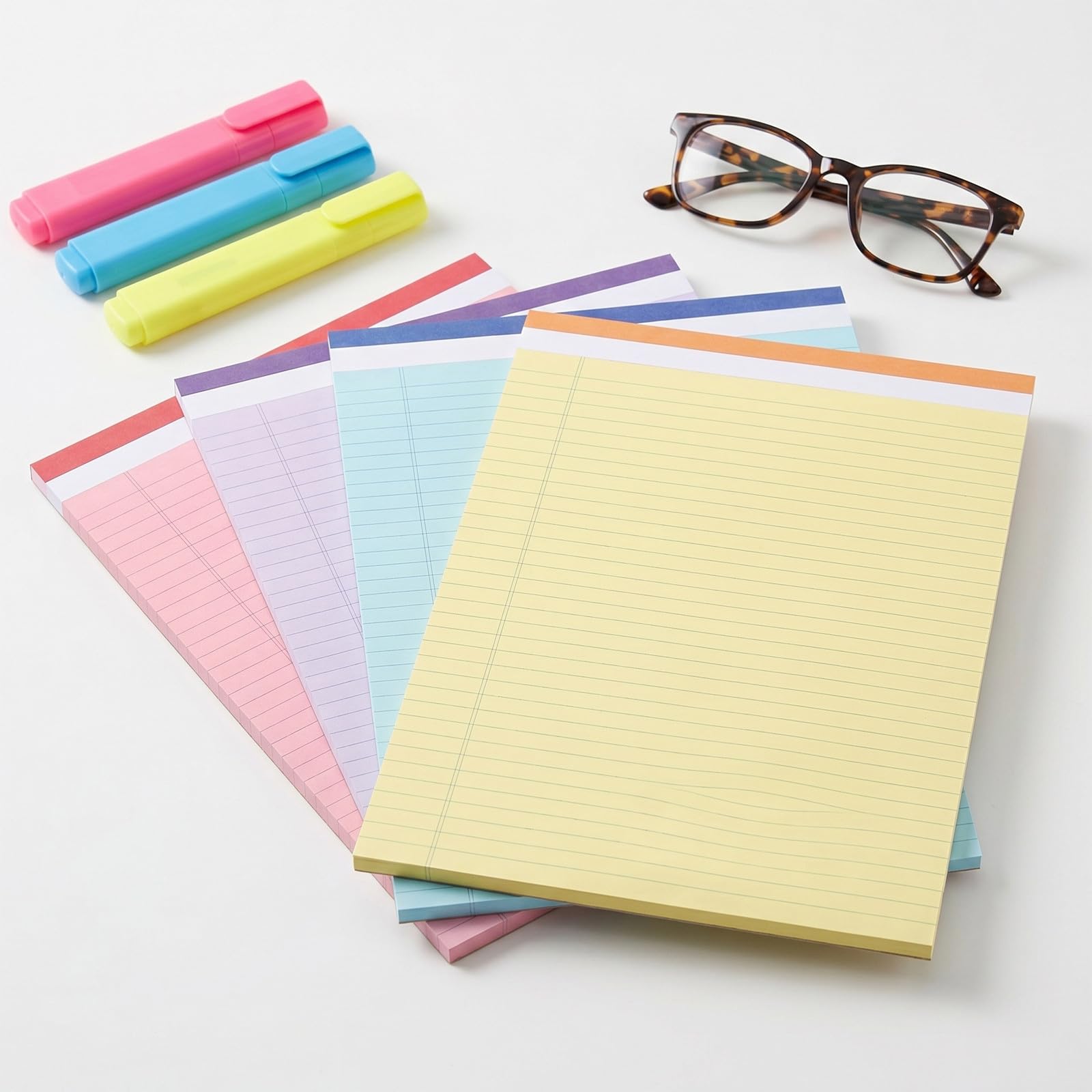IMIKEYA 8 Stück Notizblock aus Papier für Schreibtisch mit Gelochten Blättern College Linierte Blätter für Glattes Schreiben und Effiziente Organisation Glatter Oberflächen