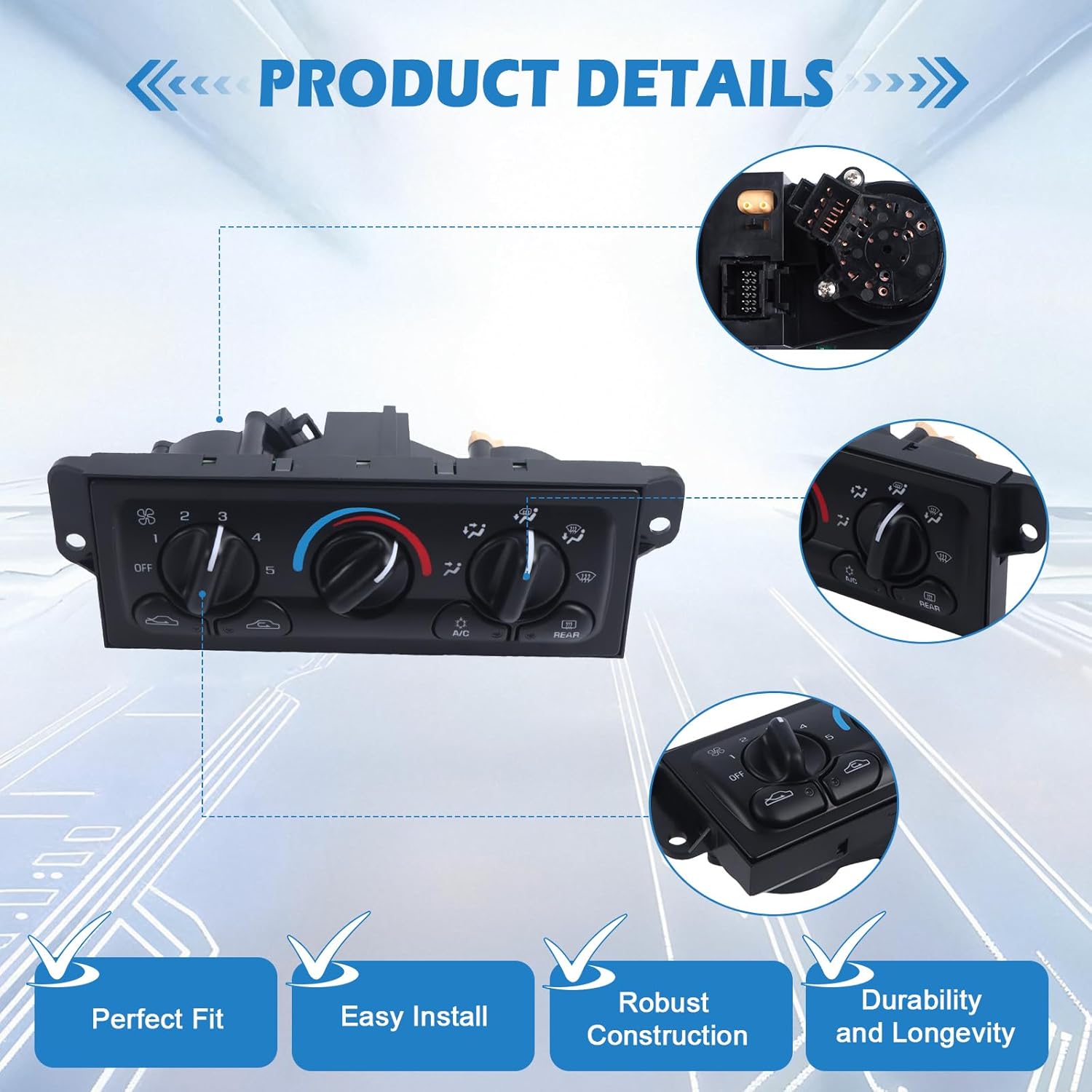 599-213 AC Control Module Fit for 1997-2005 Chevy Malibu | Oldsmobile Cutlass/Achieva 2.2L-3.5L Engine Replaces 22601654 22601655 22614800 22614801 22614802 22622883 22626483 22626484