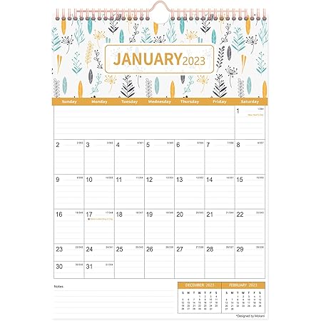 Wall Calendar 2023-2024, 18 Months Calendars from July 2023 to December 2024, Hanging Calendar Monthly Big Desk Calendar 12" x 17", Perfect for Organizing at Home, School & Office