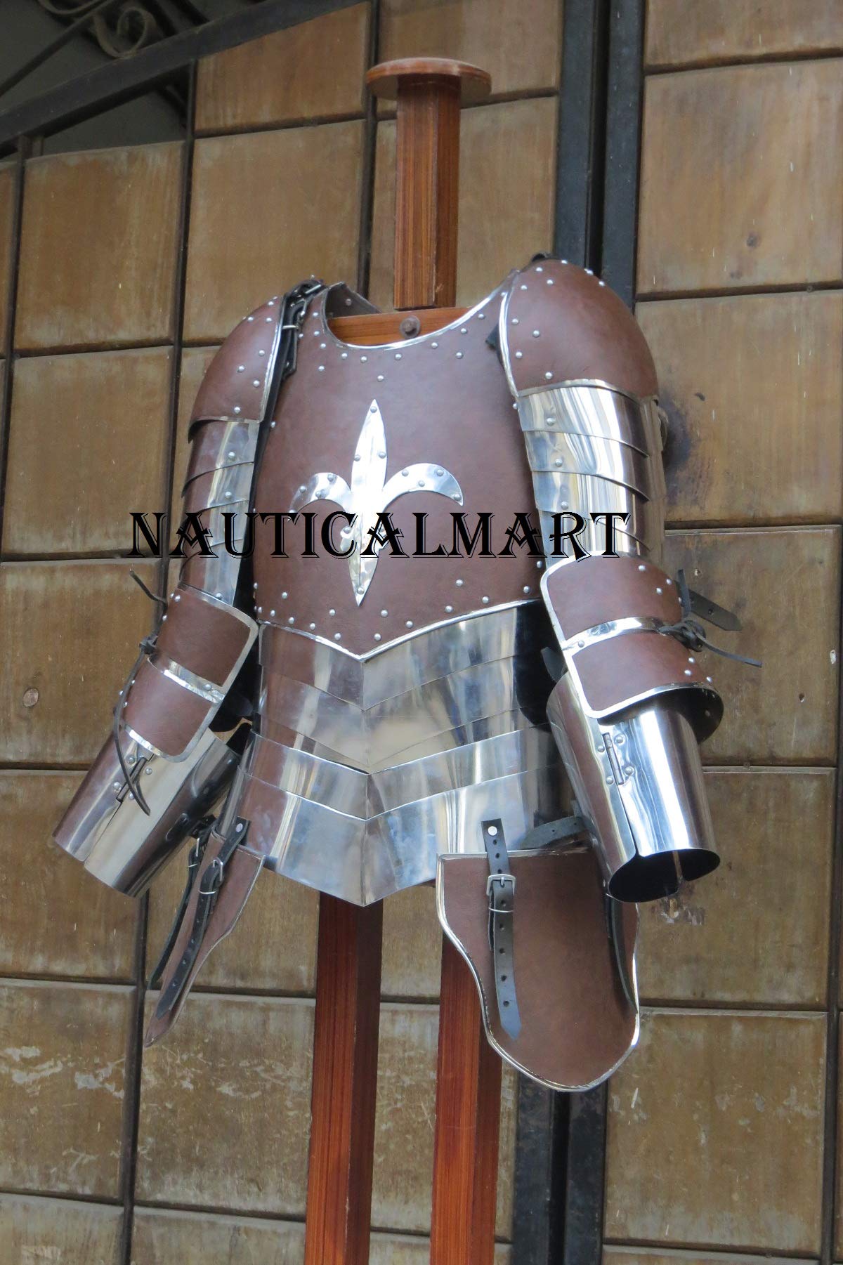 NauticalMart LARP Armor Fantasy Medieval Costume Armor Steel Armour Breastplate with Arm Set