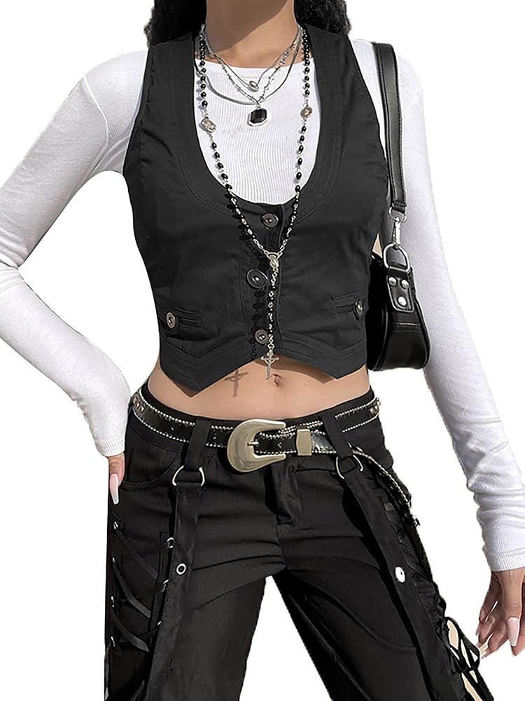 美品 Y2K DUVETICA down vest BLACK archive Duvetica Milodi Down