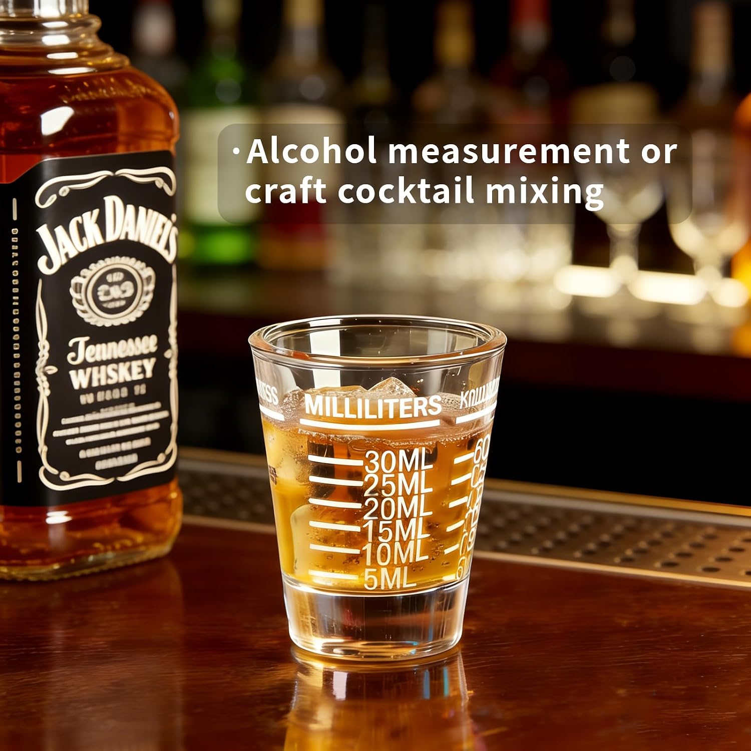 4 Pack Shot Glasses Measuring cup Espresso Shot Glasses, 26 Incremental Markings with 4 Units (1oz, 2 Tbs, 6 Tsp, 30ml), Thick Base Liquid Measuring Glass for Liquor & Coffee