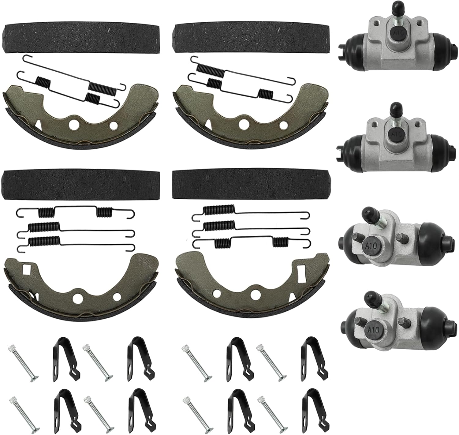 M MATI Wheel Cylinder Brake Shoe Front Rear All for Kawasaki Mule 2520 2510 2500 2030 2020 2010 1000 Diesel KAF450 KAF540 KAF620 KAF950 1988-2000 43092-1053 43092-1054 41048-1078 41048-1079