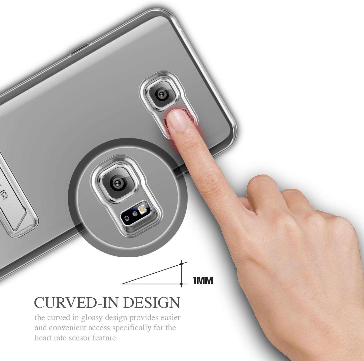 Galaxy Note 5 Case, OBLIQ [Naked Shield][Clear] - with Kickstand Thin Slim Fit TPU Bumper Hard Hybrid Shock Resist Protective Clear Case