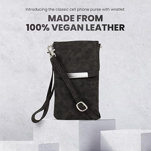 Vista 2 de ESTALON Bolsos cruzados de cuero para mujer - Monederos de hombro para mujer