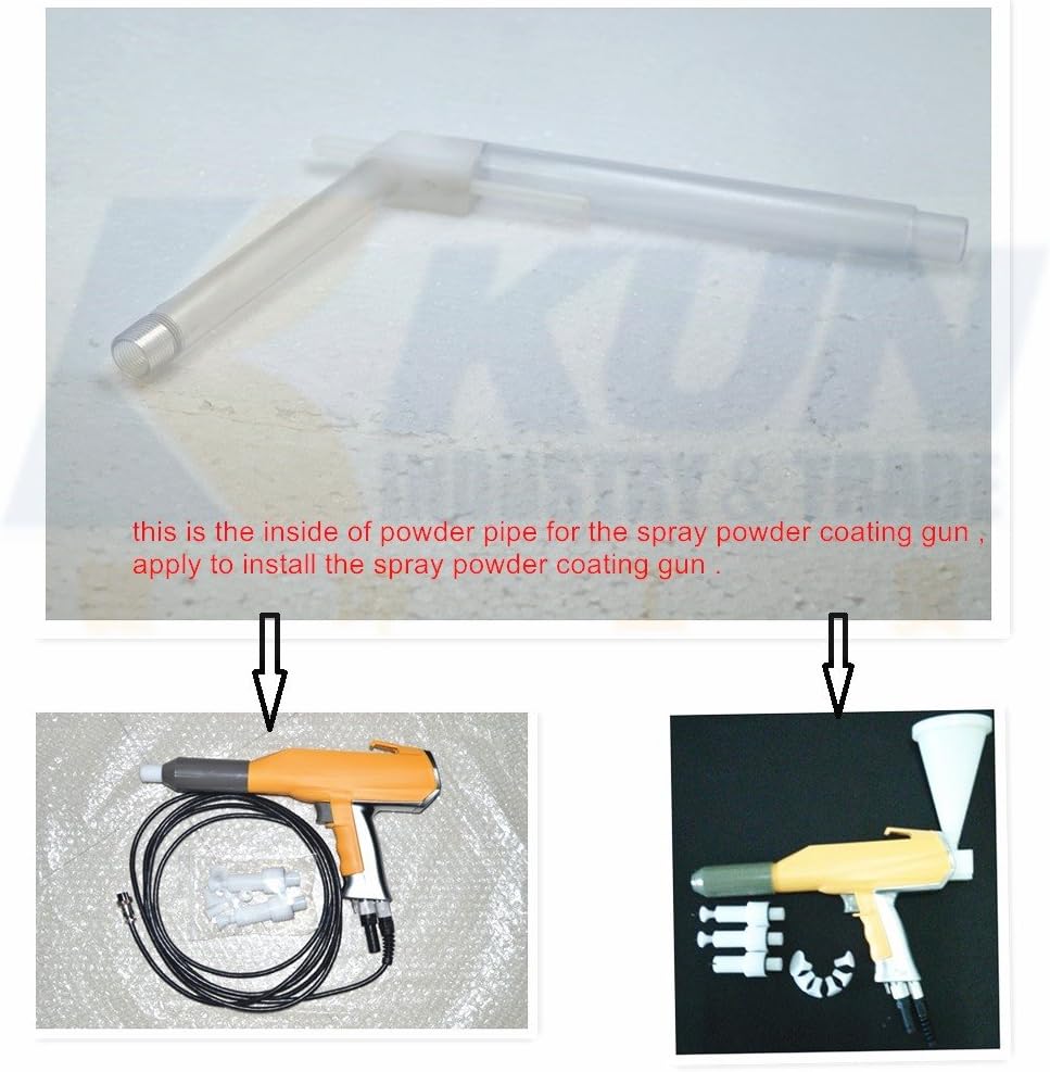 20 pcs aftermarket Powder Tube (Inside) of Yellow Manual Powder Coating Spray Gun