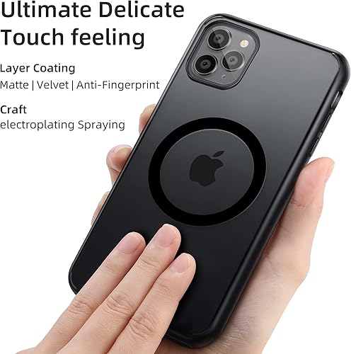 Miniatura 10 de Yriklso Strong Magnetic Case for iPhone 11 [Compatibilty with MagSafe] Protective Shockproof Cover Phone Case for iPhone 11 6.1" Frosted Purple