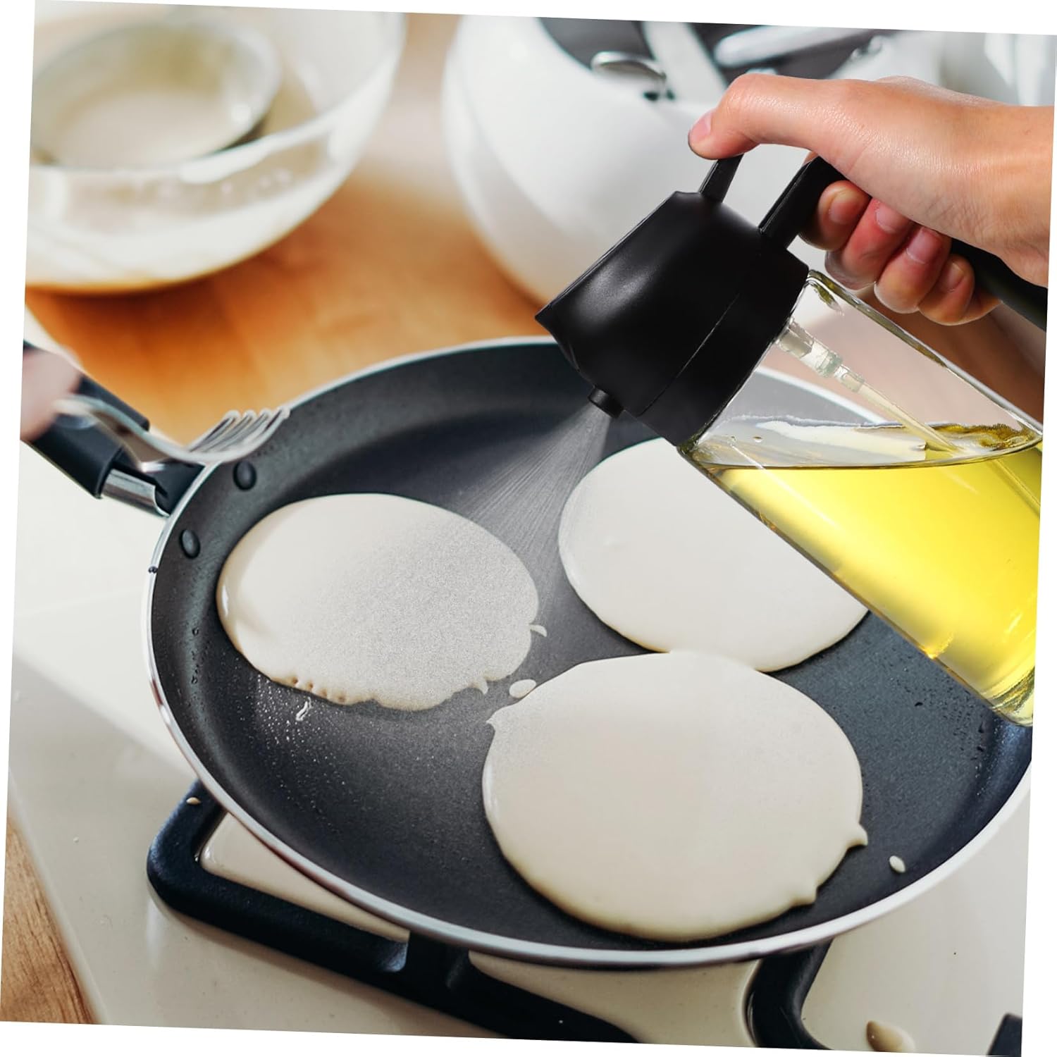 Oil Dispenser Spray Bottle Glass Olive Oil Dispenser Pump Bottle Leakproof Design Easy to Use
