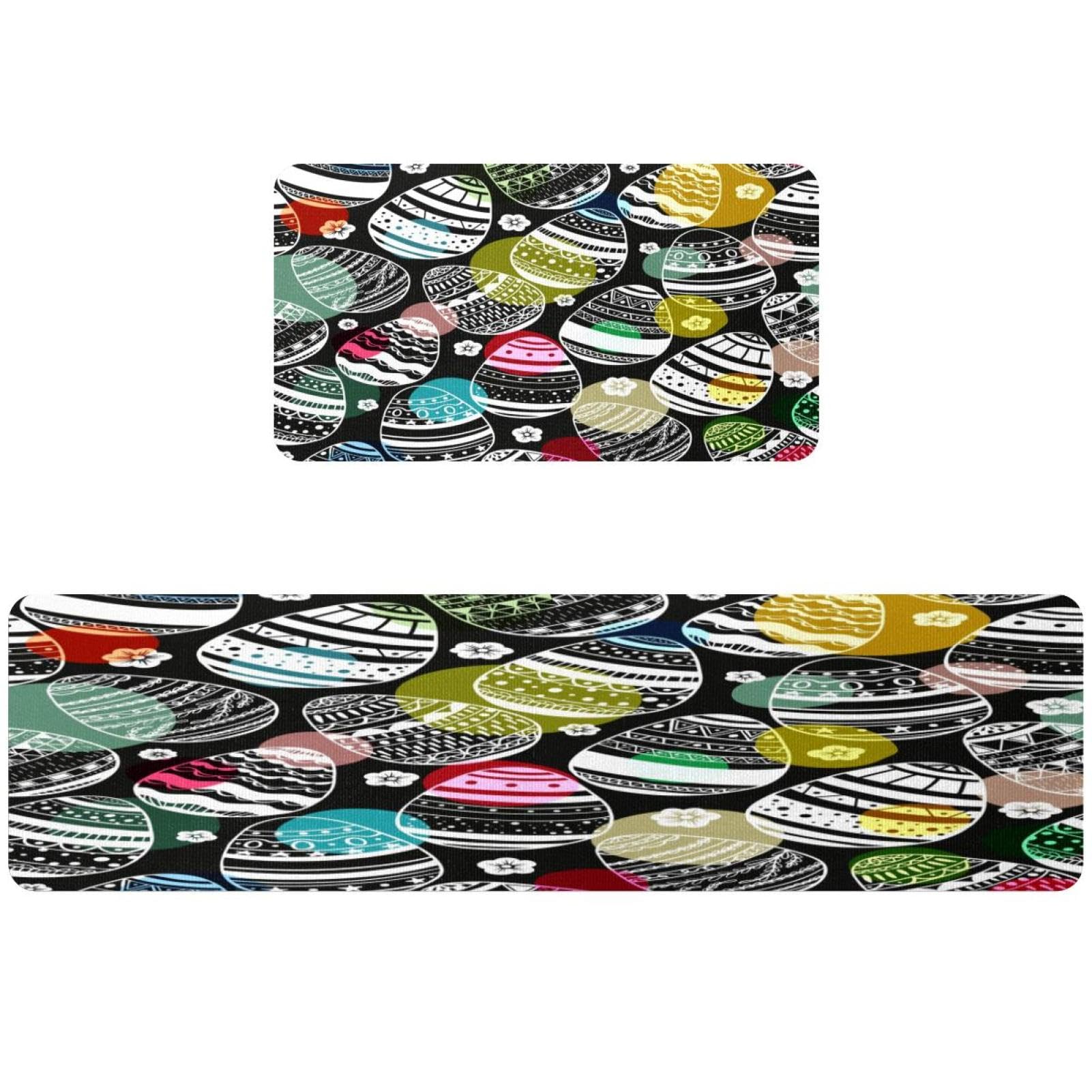 Tapis de couloir pour cuisine motif œufs de Pâques confettis pour égayer votre intérieur