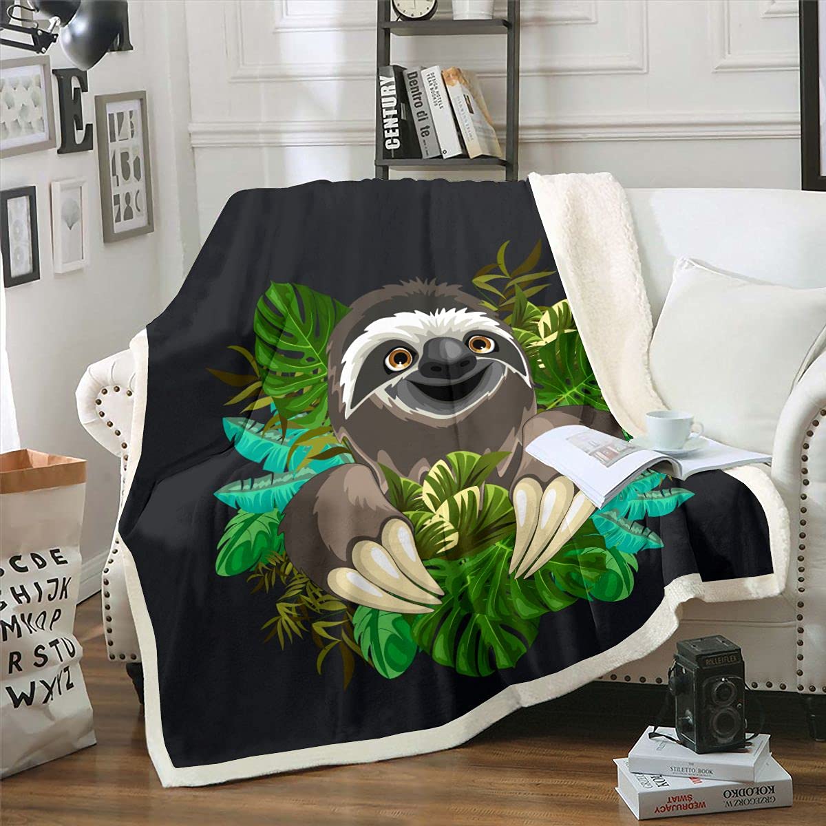 Couverture lit canapé paresseux polaire contre le froid plaid peluche