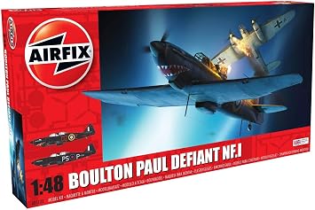Airfix Standard Model Set - A05132 Boulton Paul Defiant NF.I Model Building Kit - Plastic Aircraft Kits for Adults & Children 8+, Includes 113 Pieces - 1:48 Scale