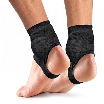 COELO Ankle Guards for Soccer 1 Pair | Dual-Side Cushioning with Plastic Support Pads & Elastic Heel Band | Breathable Ankle Guard for Sports Football Activities | Left & Right Set Black