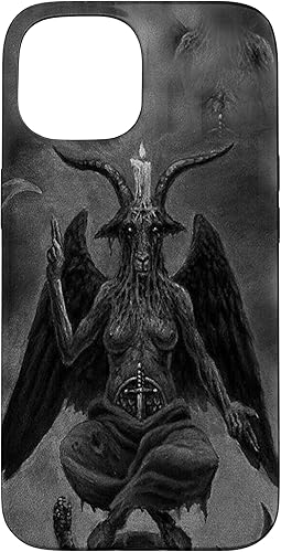 Miniatura 10 de iPhone 15 Pro Max Baphomet Occult Satanic Gothic Satan Goat Head 666 Tattoo Case