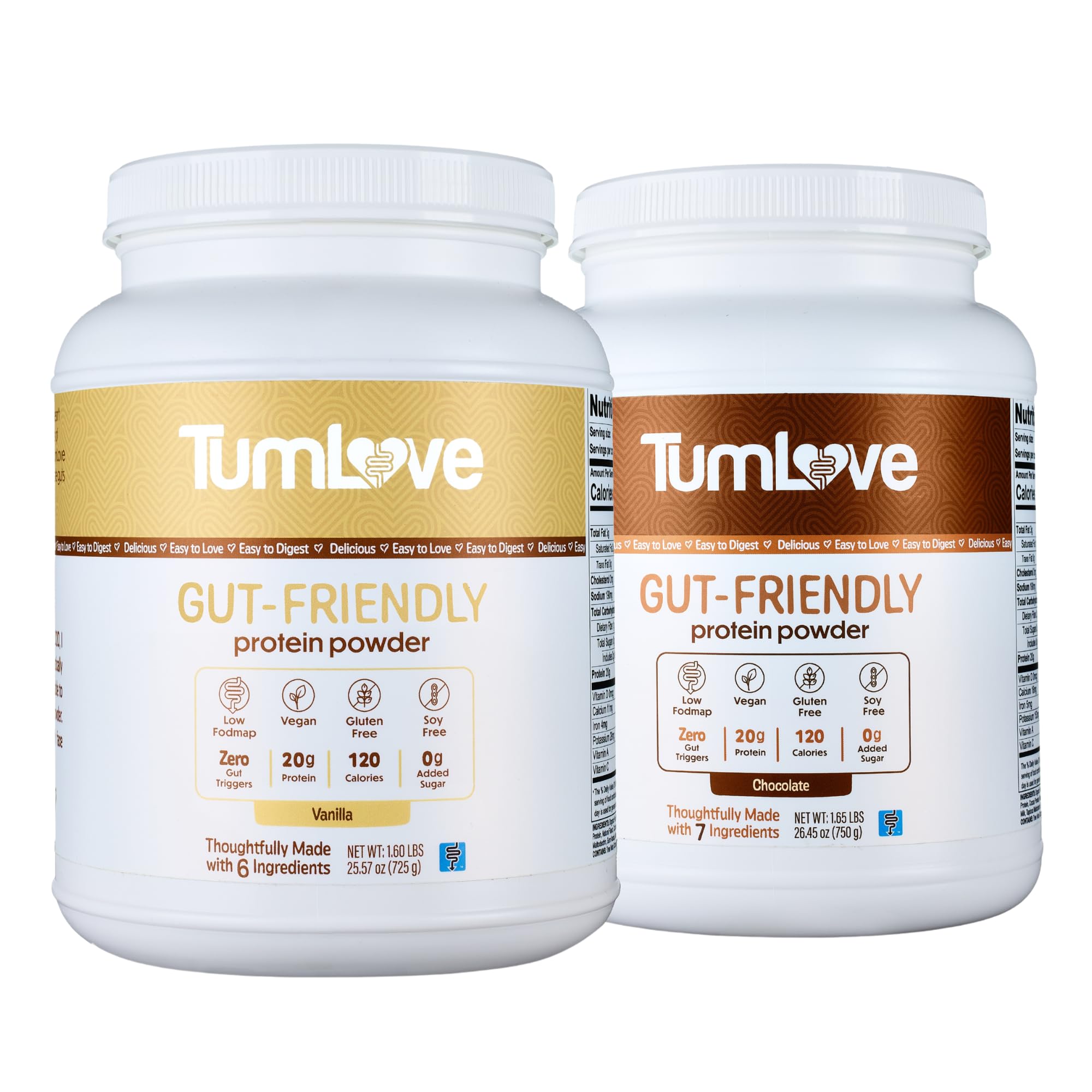 TumLove Vegan Protein Powder - Low FODMAP Certified, Gluten-Free, Dairy-Free, Soy-Free, 100% Gut-Friendly & Non-Bloating, Chocolate (25 Servings) — Amazon image 8