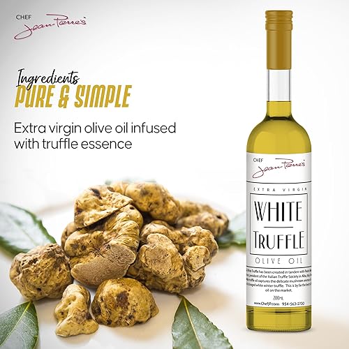Miniatura 4 de Chef Jean Pierre's Aceite de oliva de trufa blanca extra virgen – Botella de vidrio de 7 onzas – Infundido naturalmente con sabores dulces y picantes