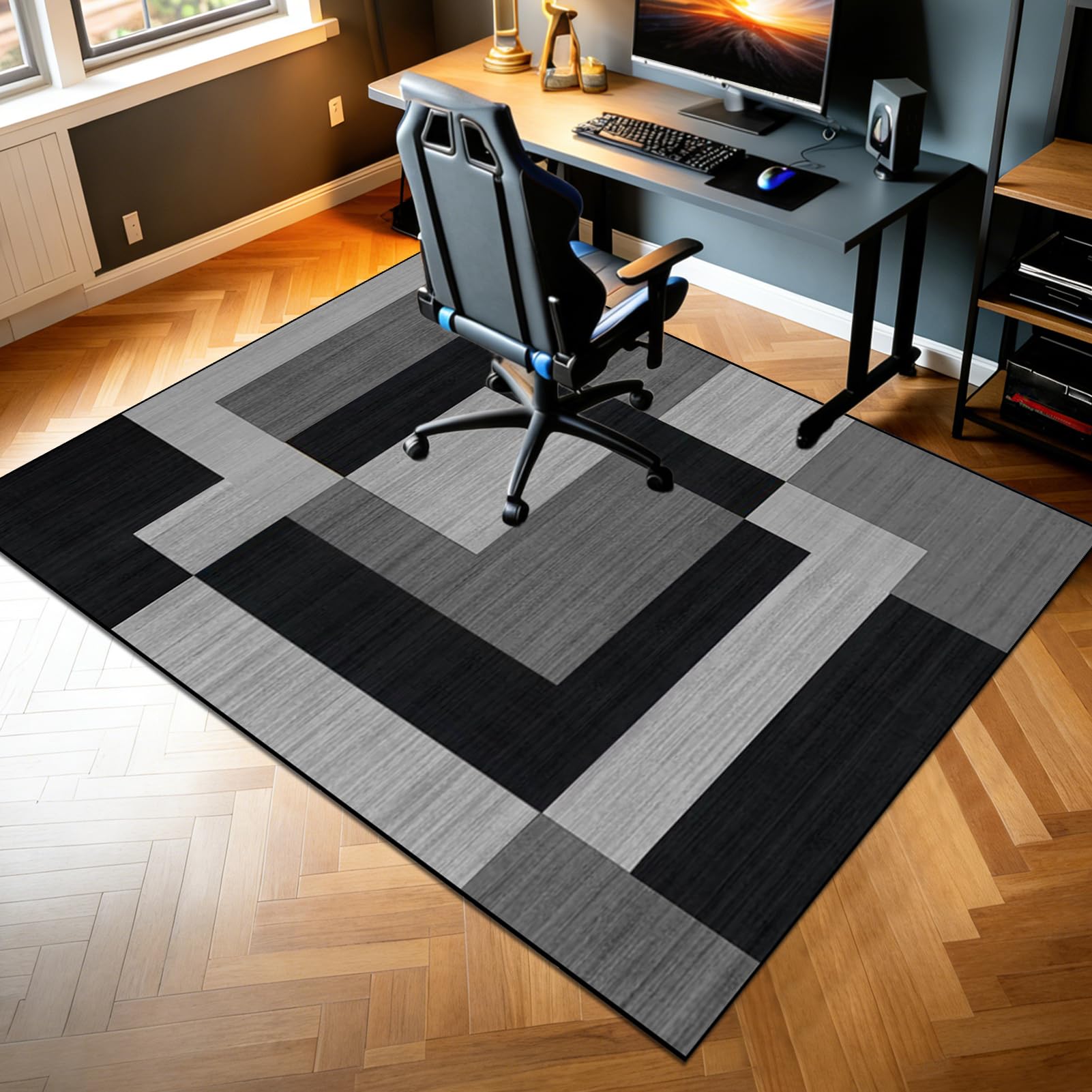 Alfombra Silla Escritorio Oficina Gamer Alfombra para Silla de Oficina para Suelos Duros Antideslizante Protector Suelo Silla Ruedas Alfombrilla de Protección para el Suelo para Parquet 90 x 120 cm